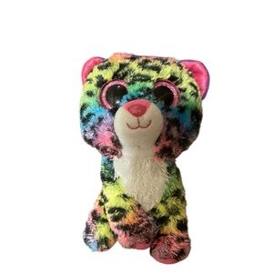 Ty Beanie Boo named Dotty the Rainbow Leopard.